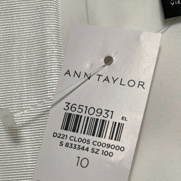 NWT - Ann Taylor - The Scoop Neck Sheath Dress in Herringbone Linen Blend - Picture 5 of 6